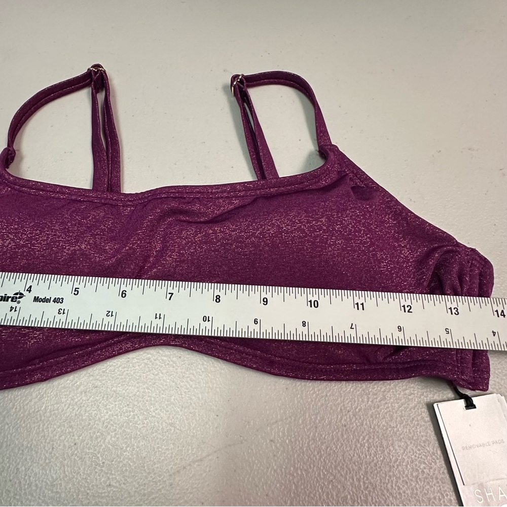 Shade & Shore Women's‎ Sparkling Magenta Bikini top - Picture 4 of 4